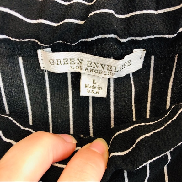 Vintage LA boutique striped skirt Sz L made in USA - Picture 5 of 6